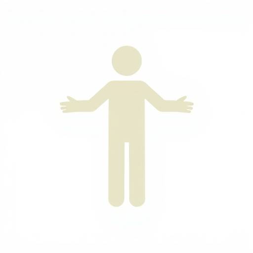Icono que representa la accesibilidad con una figura humana con los brazos abiertos.